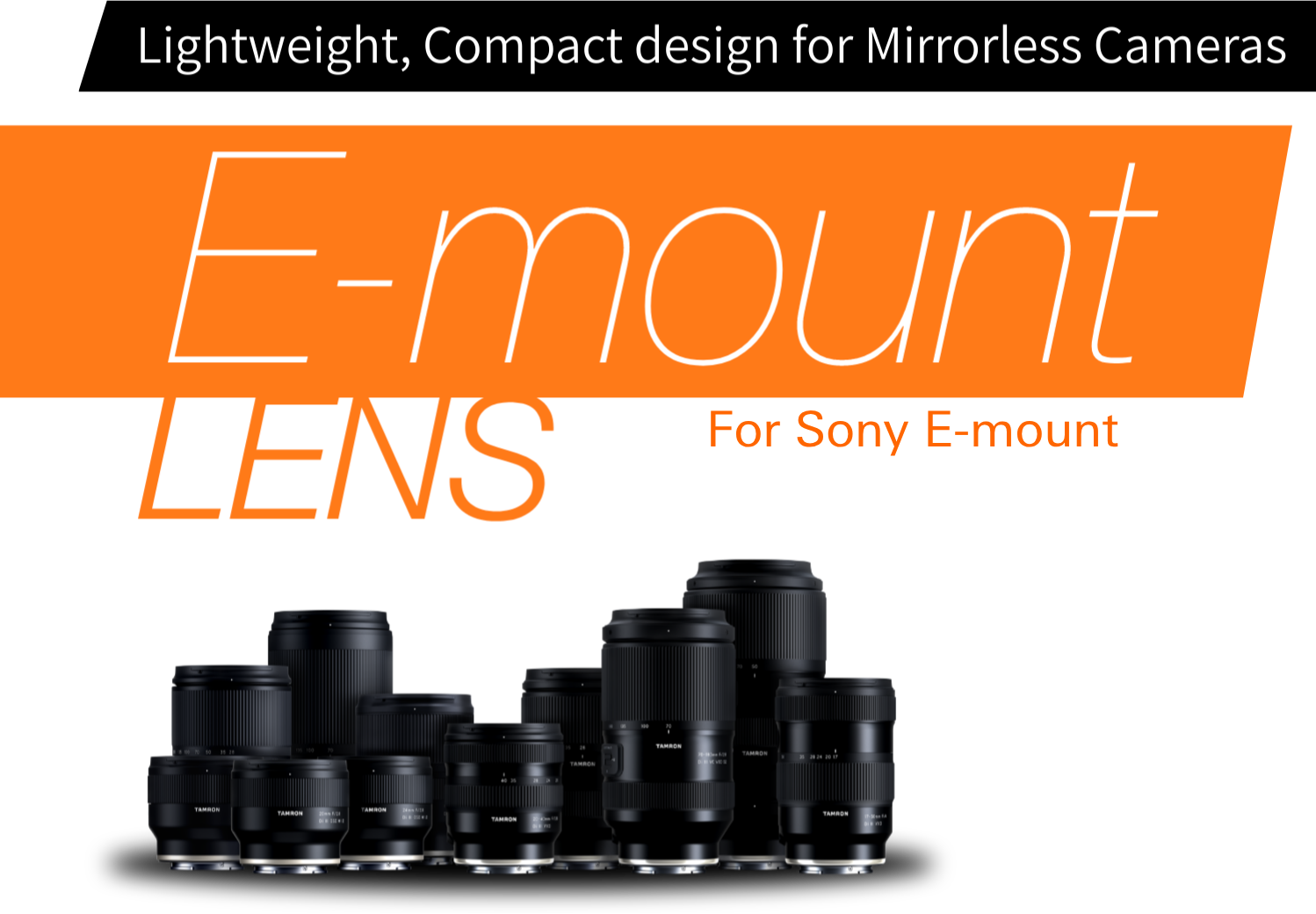  TAMRON Lens Lineup for Sony E-mount